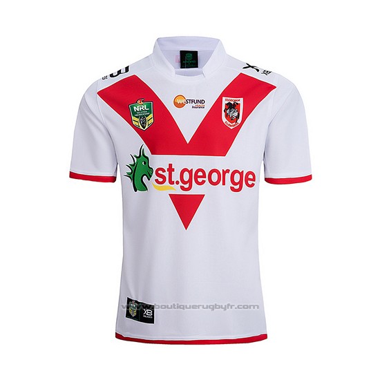 Maillot St George Illawarra Dragons Rugby 2018-2019 Domicile Font02